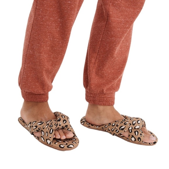 Madewell Crisscross Scuff Animal Print Slippers - Picture 2 of 11